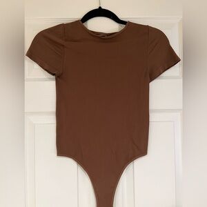 Free People Clean Lines Bodysuit Brown XS/S